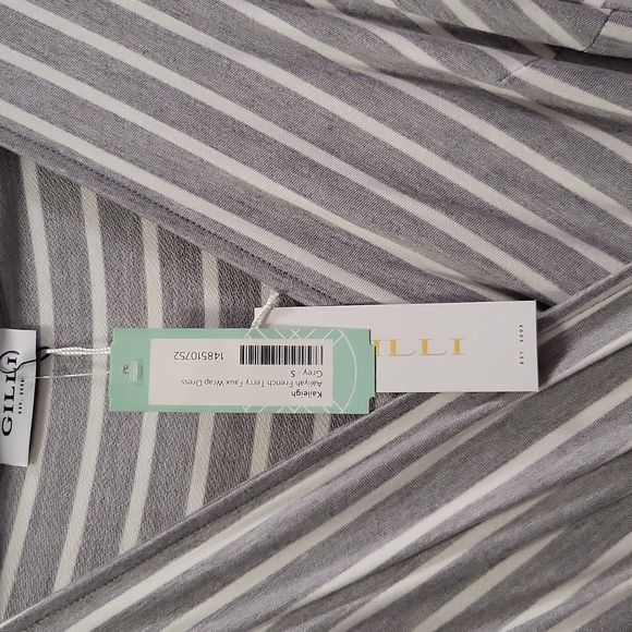 Gilli Size S Kaleigh Terry Faux Wrap Dress very soft material. - Picture 2 of 6